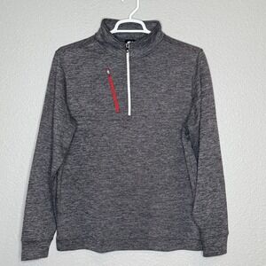 FootJoy FJ 1/4 Zip Pullover Federated Logo Gray Golf Athletic Mens L